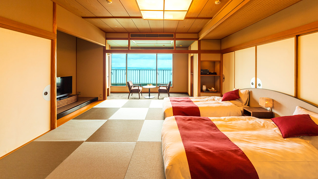 OCEAN VIEW <br>JAPANESE-STYLE TWIN ROOM